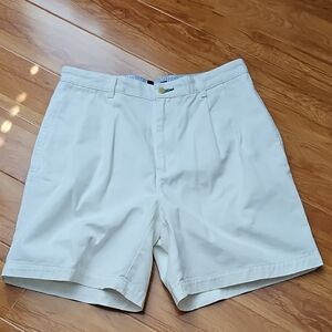 Tommy Hilfiger Cream Flat Front Men's Shorts